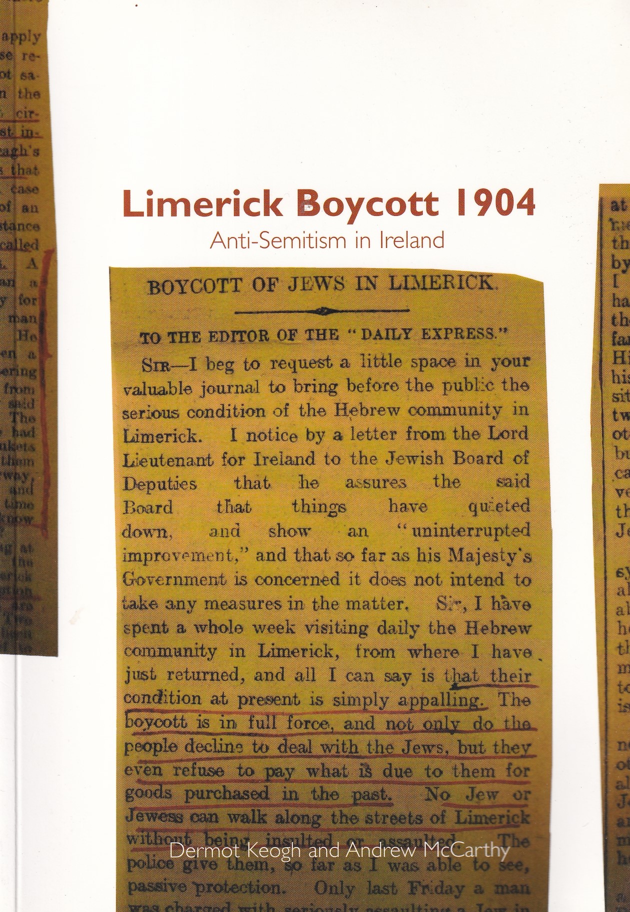 The Limerick Boycott: Anti-Semitism in Ireland by Keogh, Dermot; McCarthy, Andrew