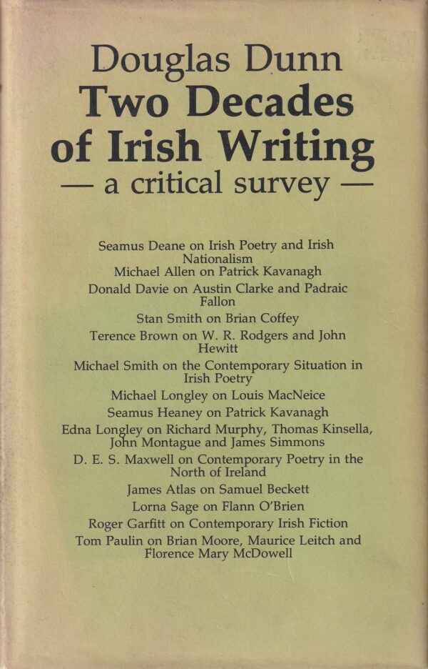Two Decades of Irish Writing: A Critical Survey by Douglas Dunn