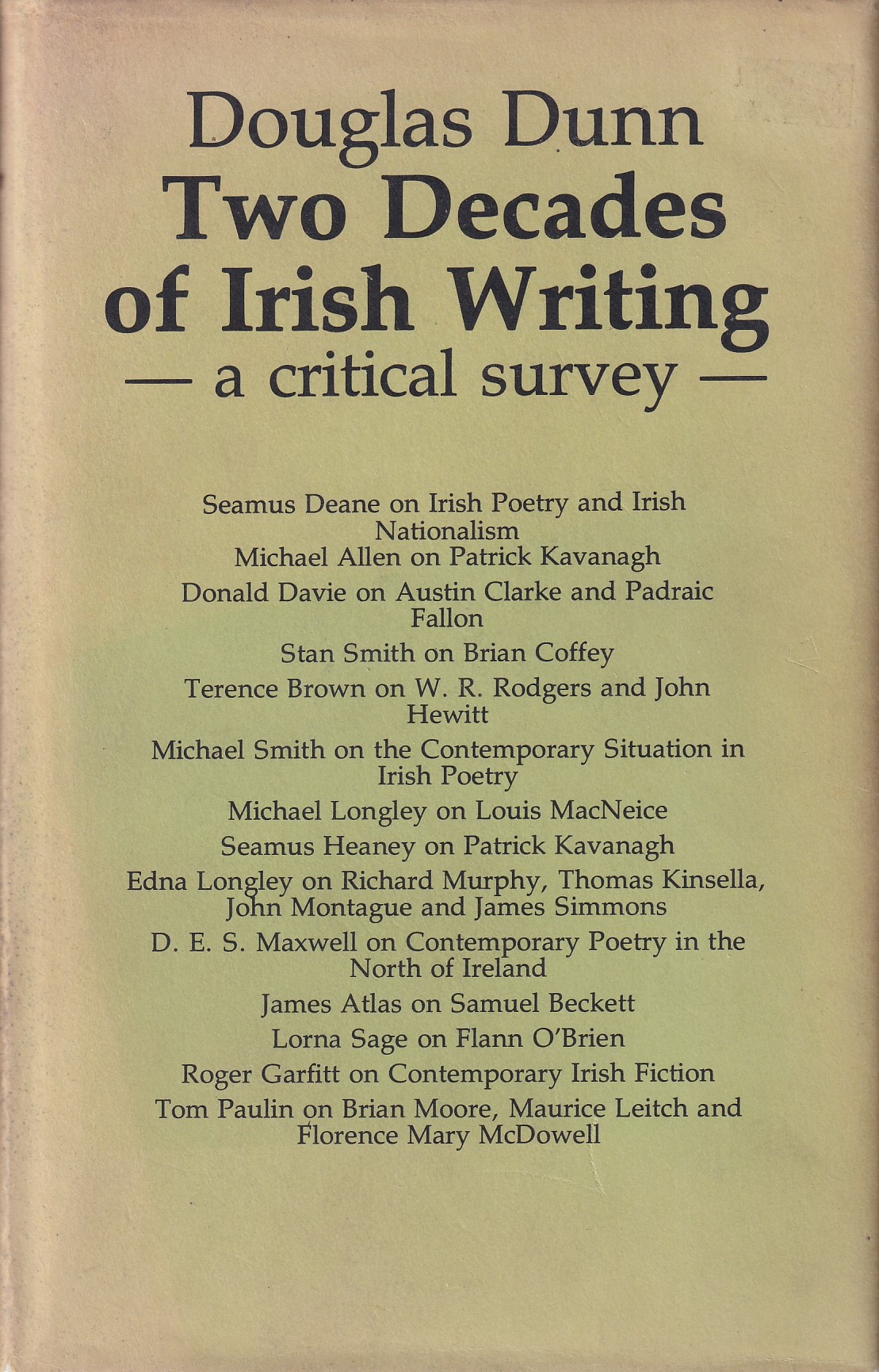 Two Decades of Irish Writing: A Critical Survey | Douglas Dunn | Charlie Byrne's