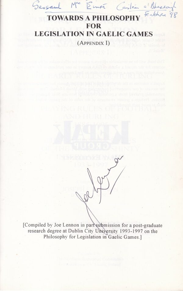 Joe Lennon signature